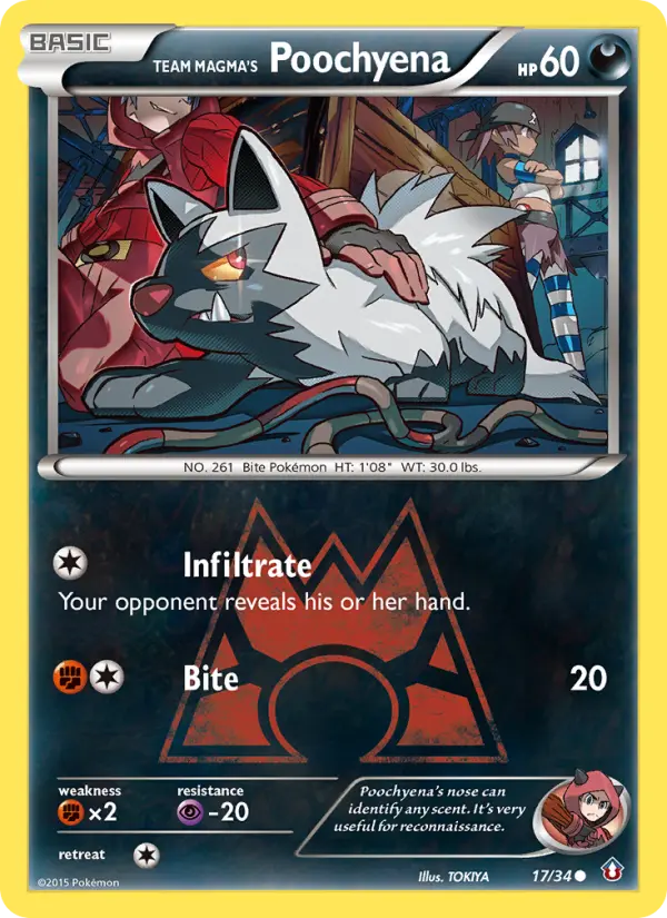 Team Magma's Poochyena 17 — Double Crisis 17, Normal finish