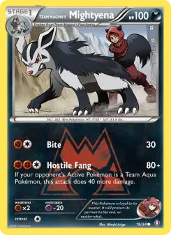 Team Magma's Mightyena — Double Crisis #19