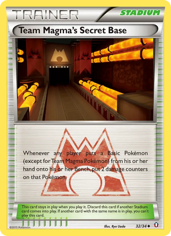 Team Magma's Secret Base 32 card from Double Crisis