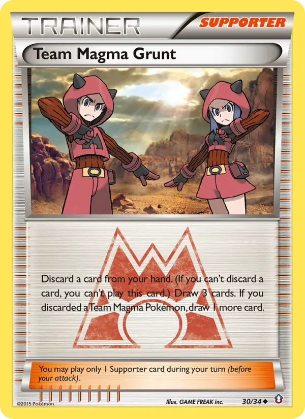 Team Magma Grunt 30 card from Double Crisis