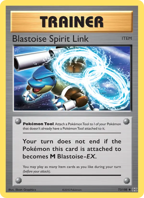 Blastoise Spirit Link 73 — Evolutions 73, Normal finish