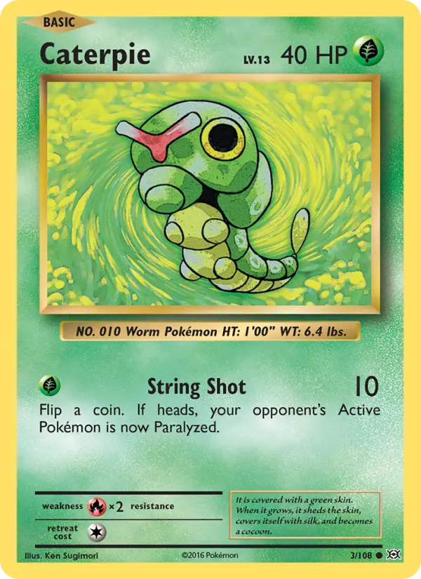 Caterpie 3 — Evolutions 3, Normal finish