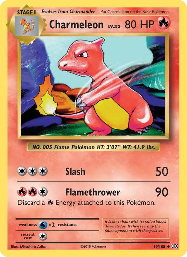 Charmeleon 10 card from Evolutions