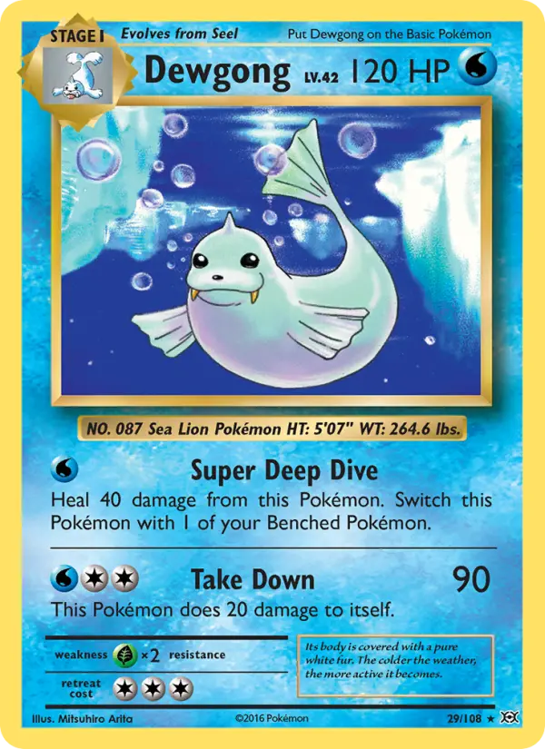 Dewgong 29 card from Evolutions