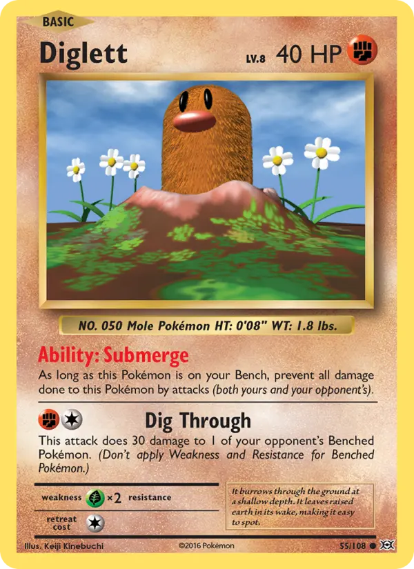 Diglett 55 — Evolutions 55, Normal finish