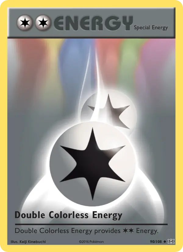 Double Colorless Energy 90 — Evolutions 90, Normal finish