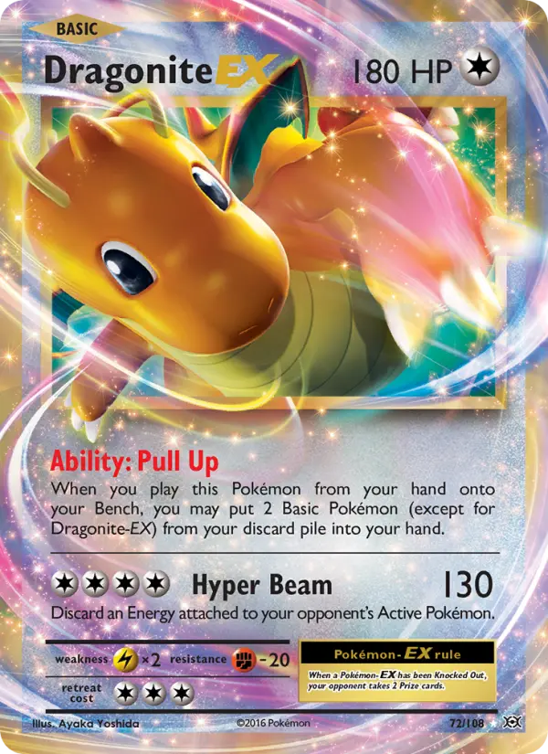 Dragonite-EX 72 — Evolutions 72, Holofoil finish