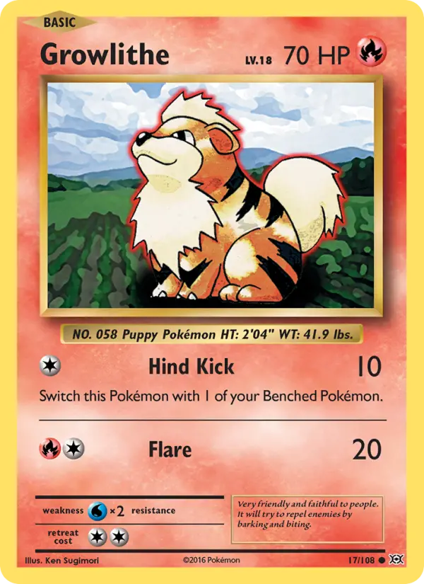 Growlithe 17 — Evolutions 17, Normal finish