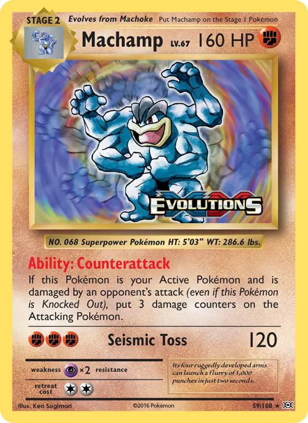 Machamp 59 card from Evolutions