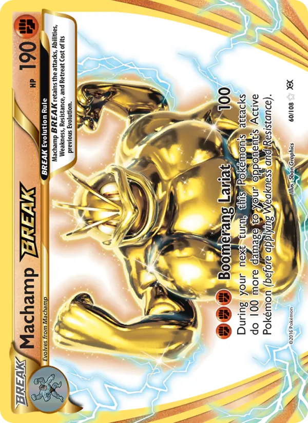 Machamp BREAK 60 card from Evolutions