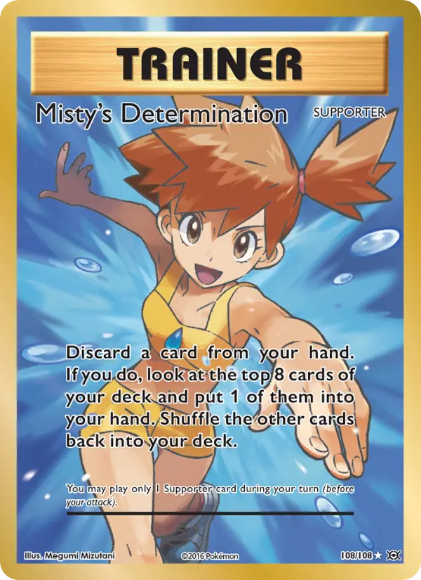Misty's Determination 108 — Evolutions 108, Holofoil finish