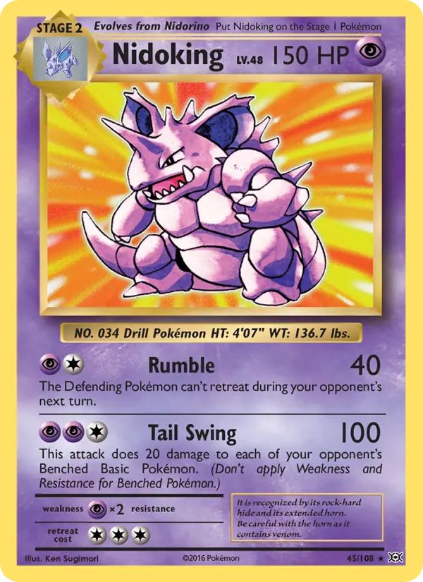 Nidoking 45 — Evolutions 45, Holofoil finish