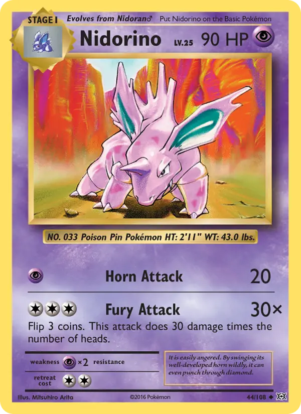 Nidorino 44 — Evolutions 44, Normal finish