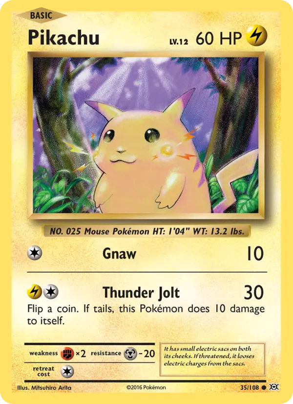 Pikachu 35 card from Evolutions
