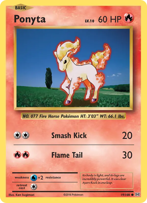 Ponyta 19 card from Evolutions
