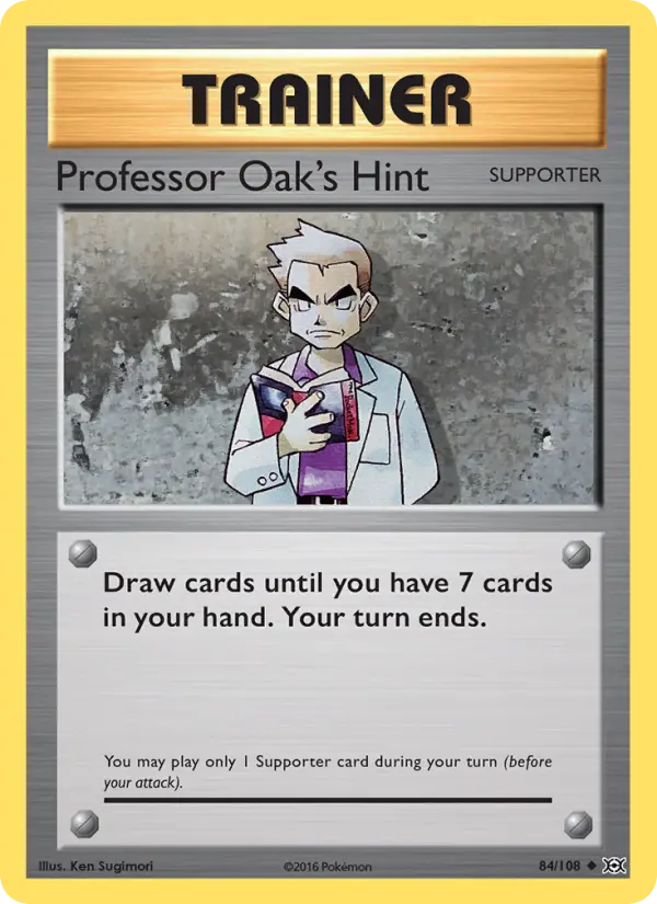 Professor Oak's Hint 84 — Evolutions 84, Normal finish