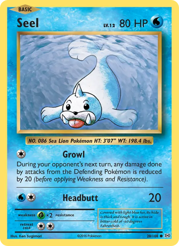 Seel 28 card from Evolutions