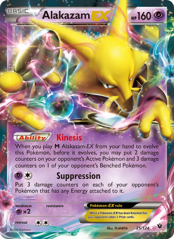 Alakazam-EX 25 — Fates Collide 25, Holofoil finish