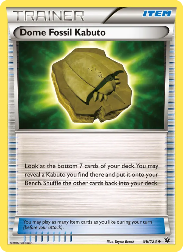 Dome Fossil Kabuto 96 card from Fates Collide