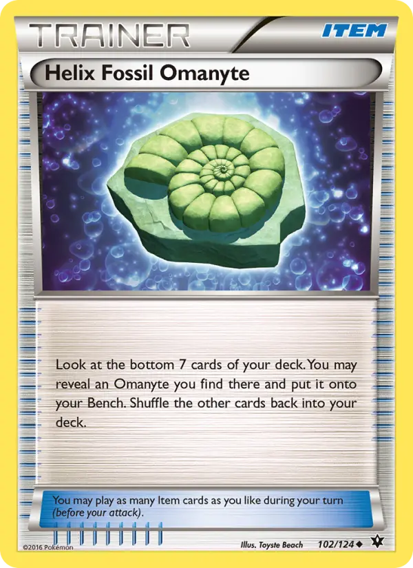 Helix Fossil Omanyte 102 — Fates Collide 102, Normal finish
