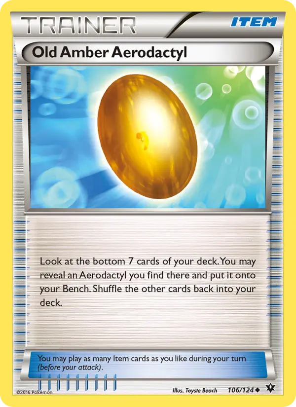 Old Amber Aerodactyl 106 — Fates Collide 106, Normal finish
