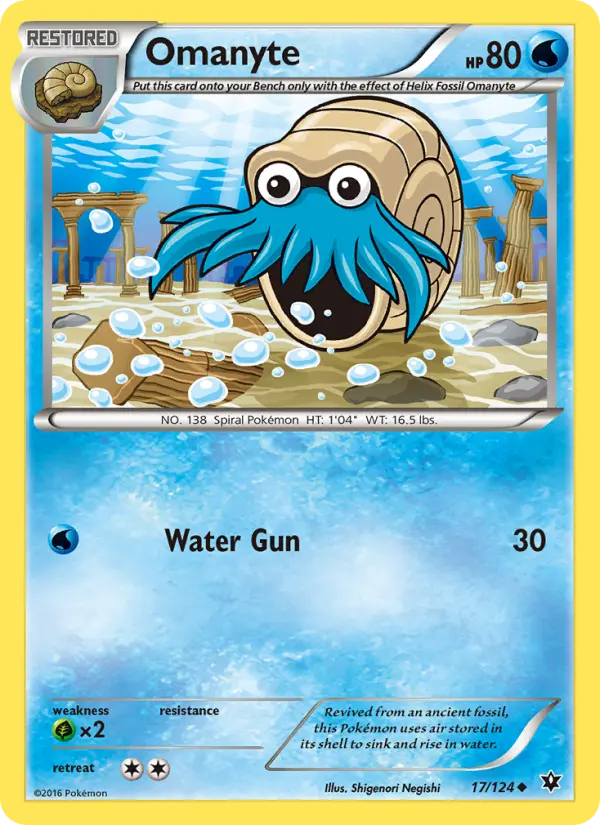 Omanyte 17 — Fates Collide 17, Normal finish