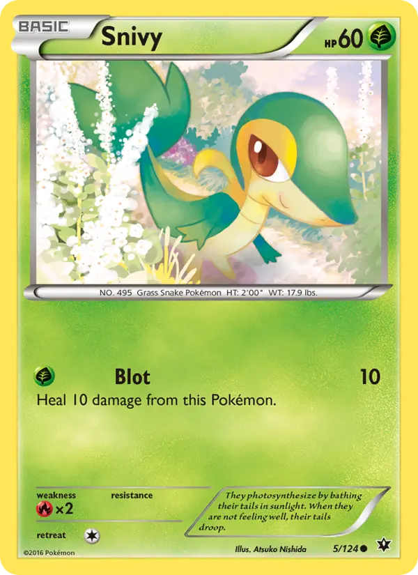 Snivy 5 card from Fates Collide