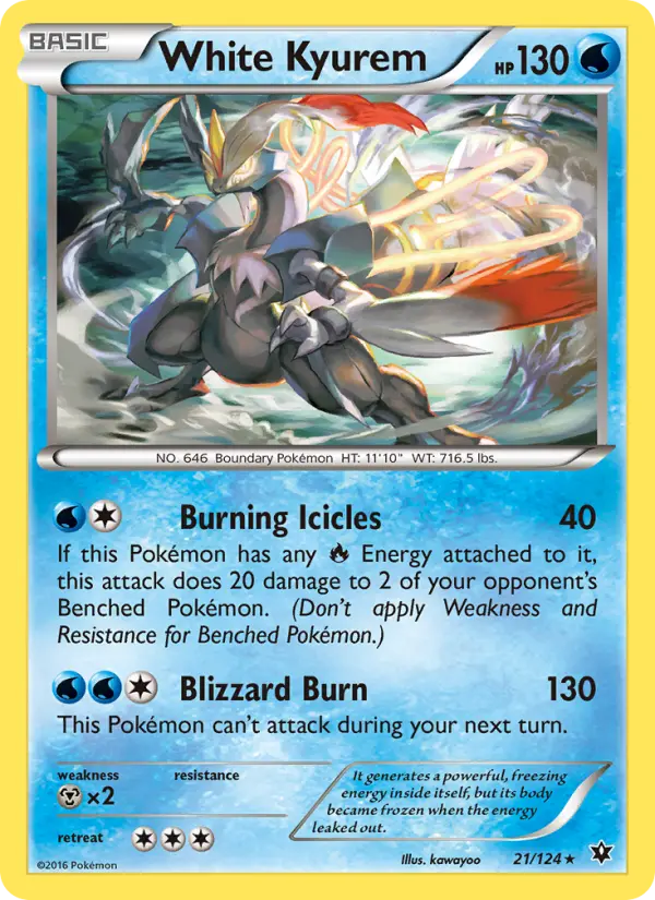 White Kyurem 21 card from Fates Collide