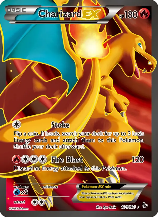 Charizard-EX 100 — Flashfire 100, Holofoil finish