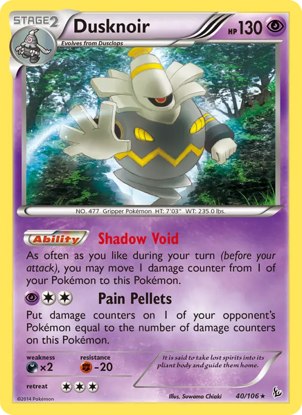 Dusknoir 40 — Flashfire 40, Holofoil finish