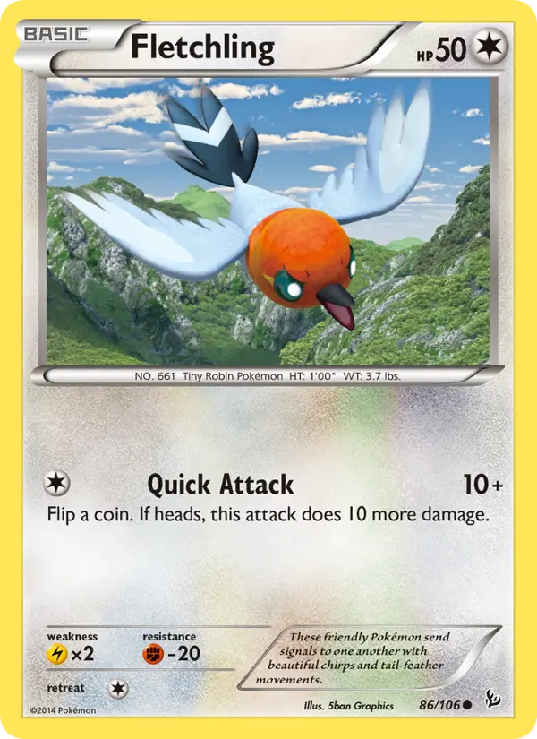 Fletchling 86 card from Flashfire