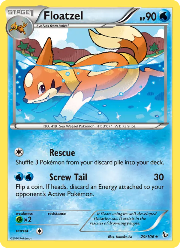 Floatzel 29 — Flashfire 29, Normal finish