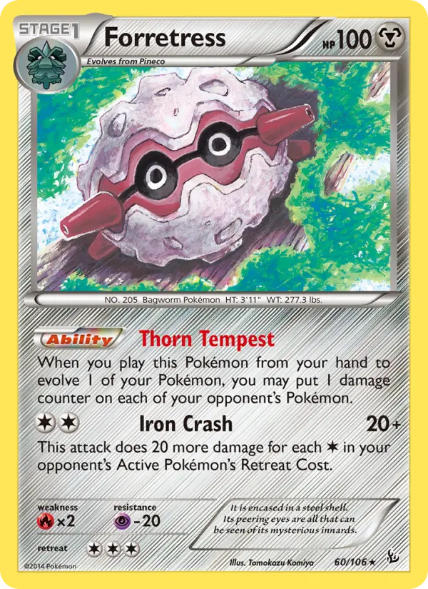 Forretress 60 card from Flashfire