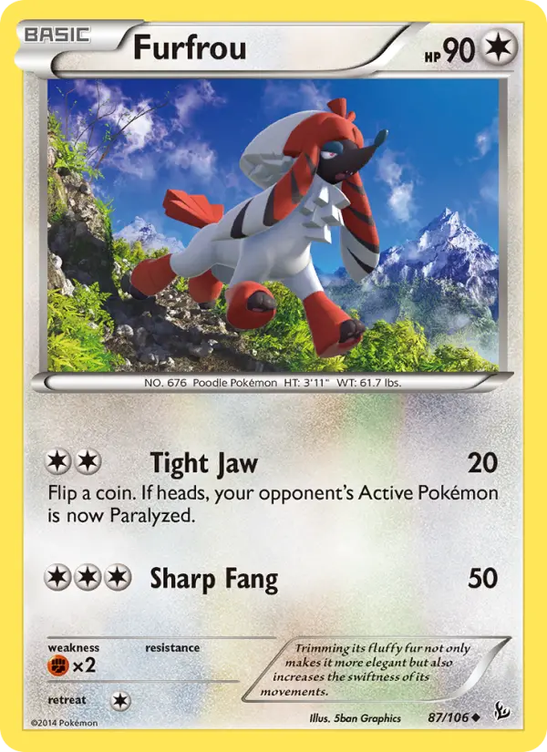 Furfrou 87 card from Flashfire