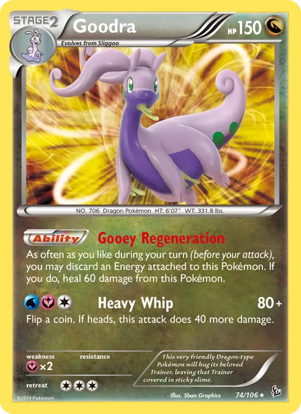Goodra 74 card from Flashfire