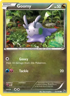 Goomy 72 — shown as an example of the Reverse Holofoil finish