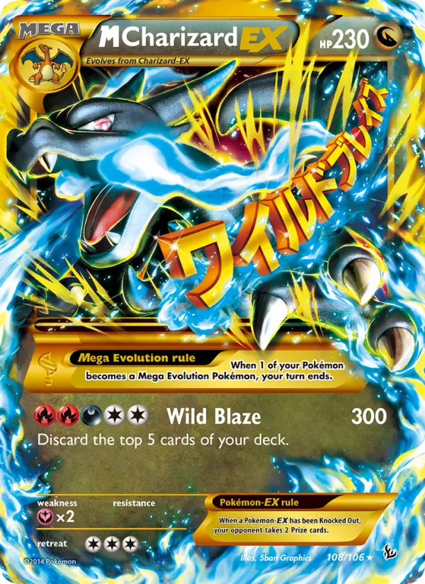 M Charizard-EX 108 — the most expensive Flashfire card