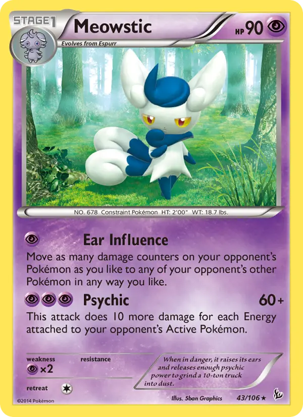 Meowstic 43 card from Flashfire