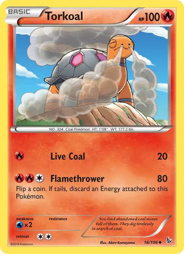 Torkoal 16 card from Flashfire