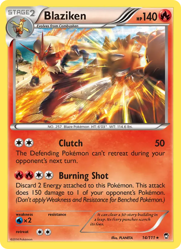 Blaziken 14 — Furious Fists 14, Holofoil finish