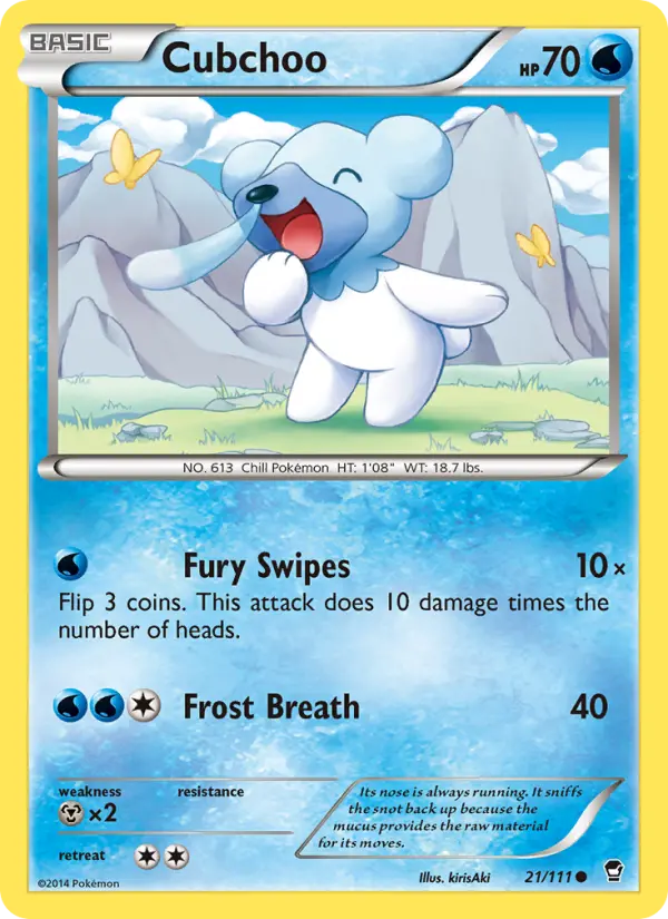 Cubchoo 21 card from Furious Fists
