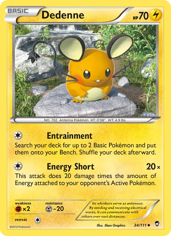 Dedenne 34 — Furious Fists 34, Normal finish