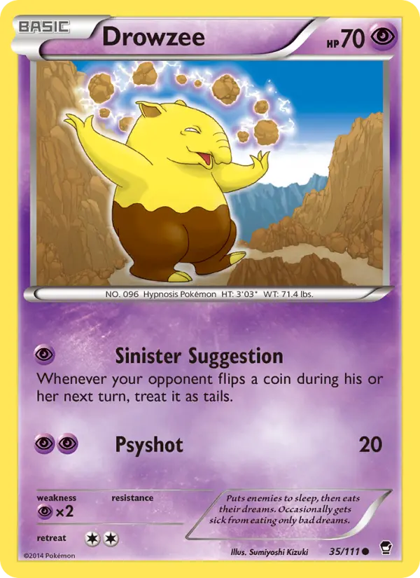 Drowzee 35 card from Furious Fists
