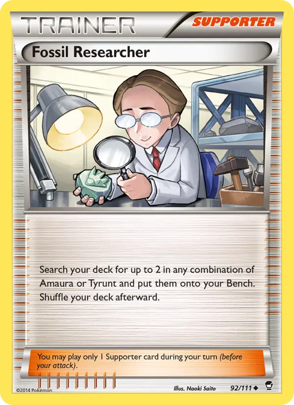 Fossil Researcher 92 card from Furious Fists