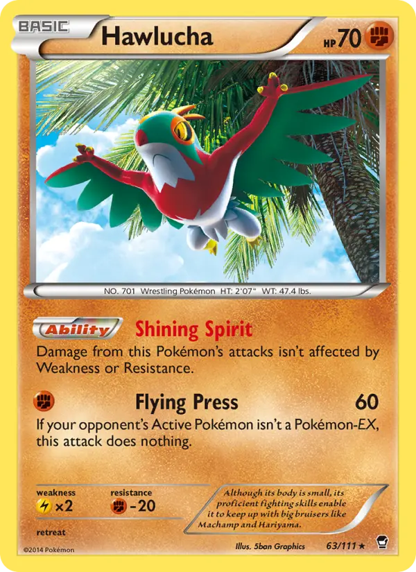 Hawlucha 63 — Furious Fists 63, Holofoil finish