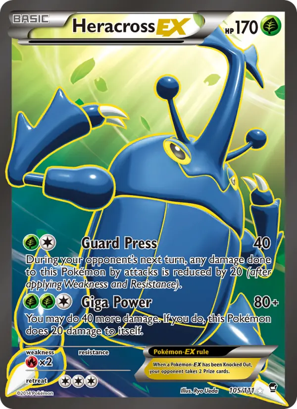 Heracross-EX 105 card from Furious Fists