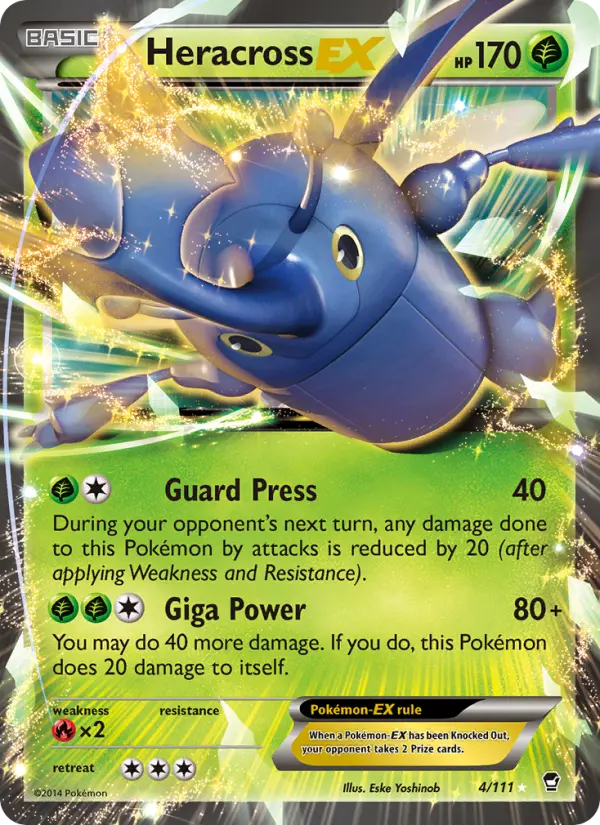 Heracross-EX 4 — Furious Fists 4, Holofoil finish