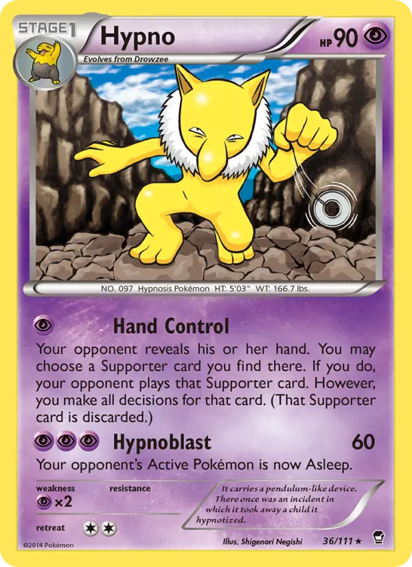 Hypno 36 card from Furious Fists