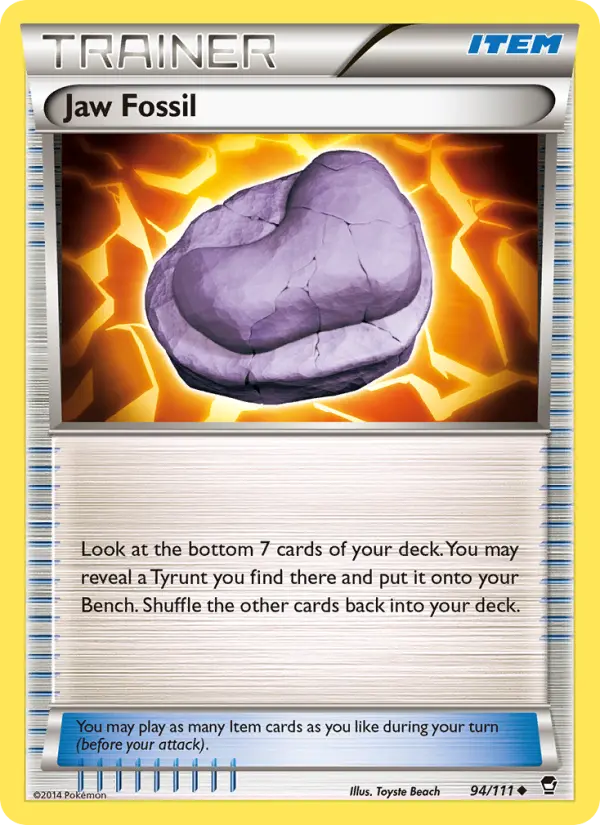 Jaw Fossil 94 card from Furious Fists