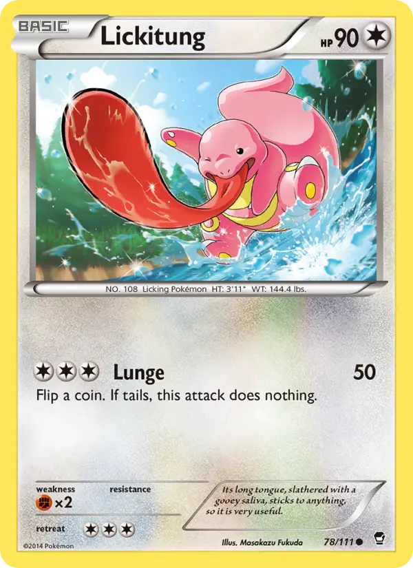 Lickitung 78 card from Furious Fists